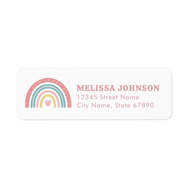 Rainbow Return Address Labels (Front)