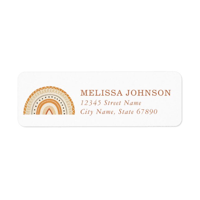 Rainbow Return Address Labels (Front)