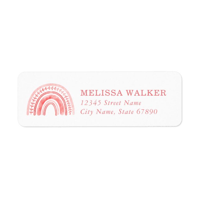 Rainbow Return Address Labels (Front)