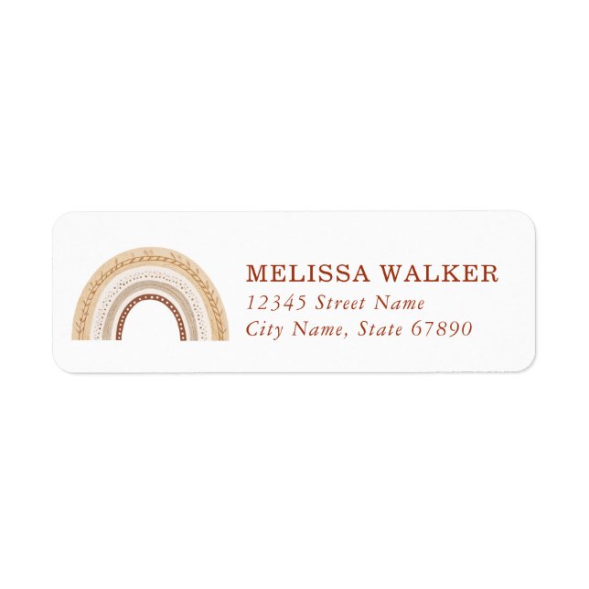 Rainbow Return Address Labels (Front)