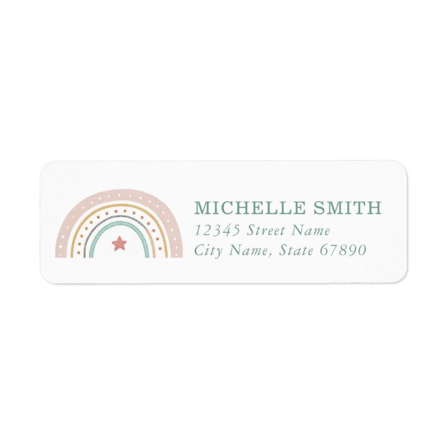 Rainbow Return Address Labels (Front)