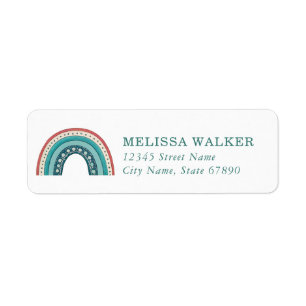 Rainbow Return Address Labels