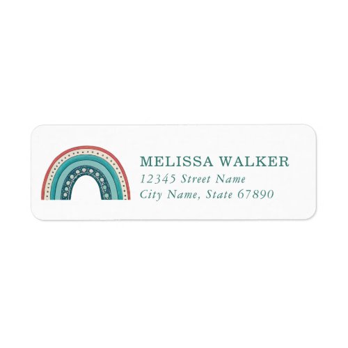 Rainbow Return Address Labels