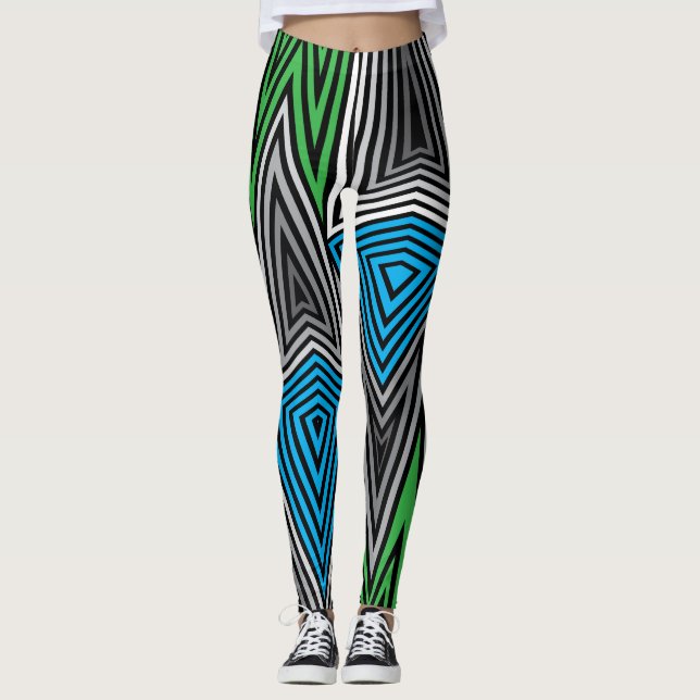 Rainbow Rex Retro Leggings: Retro Leggings (Front)