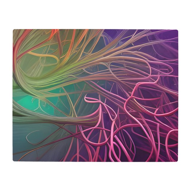 Rainbow Rhizomes Metal Wall Art (Front)