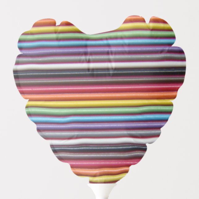 Rainbow Ribbon Cable Heart Balloon (Front)
