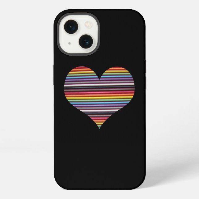 Rainbow Ribbon Cable Heart iPhone 7 Plus Case (Back)