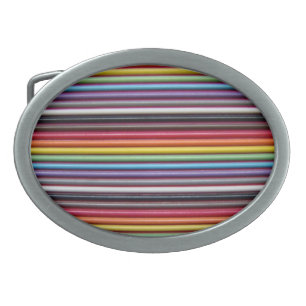 Rainbow Ribbon Cable Texture Belt Buckle