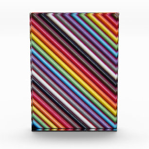 Rainbow Ribbon Cable Vertical Block Award