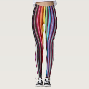 Rainbow Ribbon Cable Vertical Leggings