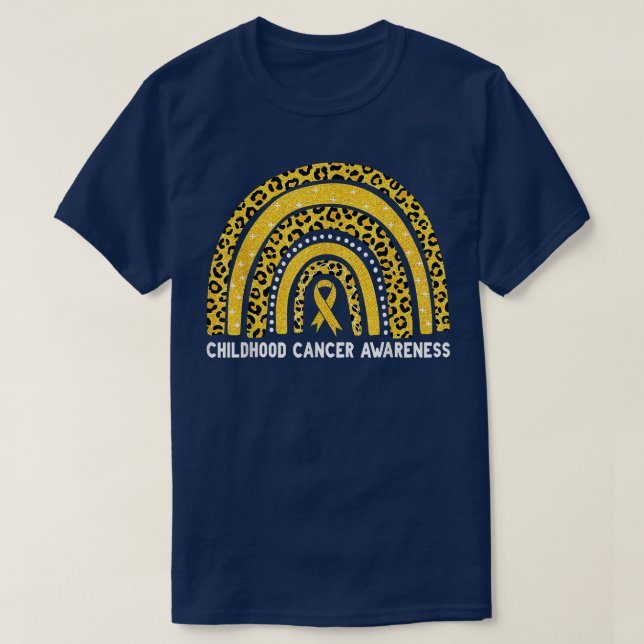 Rainbow Ribbon Childhood Cancer Awareness Costume3 T-Shirt (Design Front)