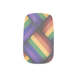 Rainbow Ribbon Diversity Fabric of Strength Minx Nail Wraps