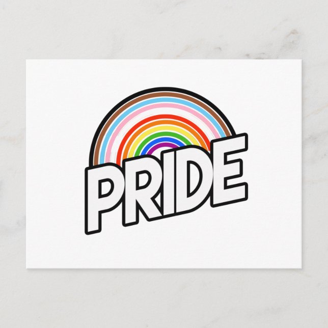 Rainbow Rings Progress Pride Postcard (Front)
