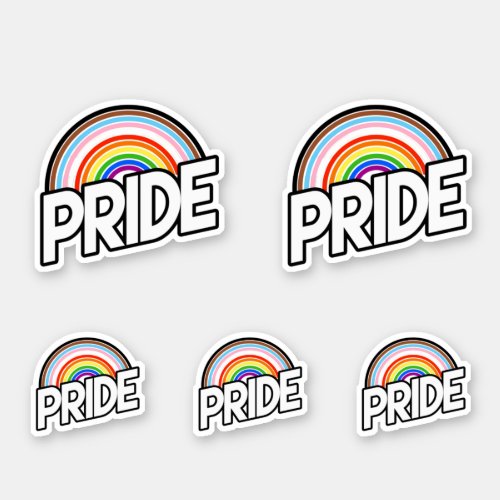 Rainbow Rings Progress Pride Sticker