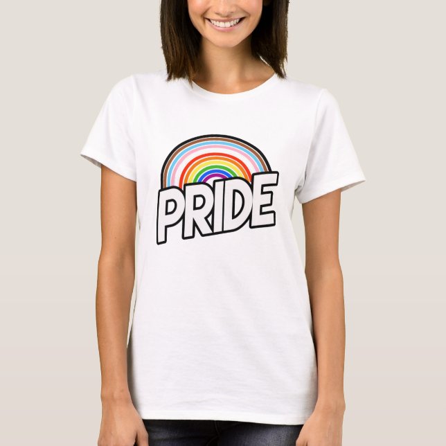 Rainbow Rings Progress Pride T-Shirt (Front)