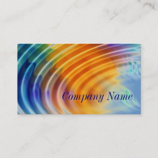 Customizable Rainbow Ripples Business Cards