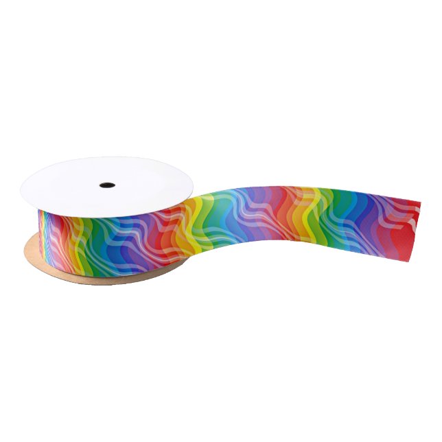 Rainbow Ripples Satin Ribbon (Spool)