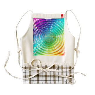 Rainbow Ripples Zazzle HEART Apron