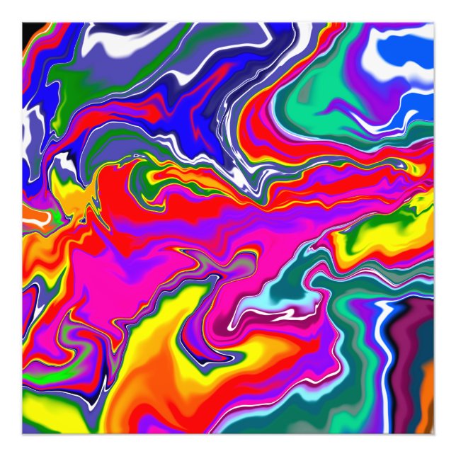 Rainbow River Fluid Art Photo Print (Front)