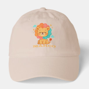 Rainbow Roar Lion Custom Animal Illustration Hat
