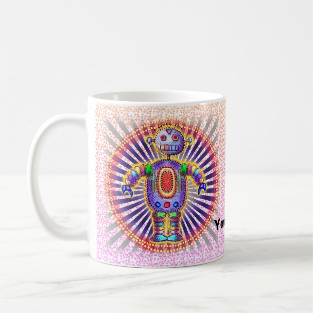 Rainbow Robot mug (Left)