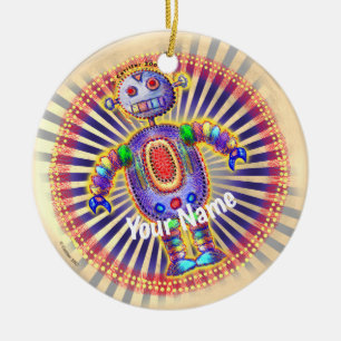 Rainbow Robot ornament