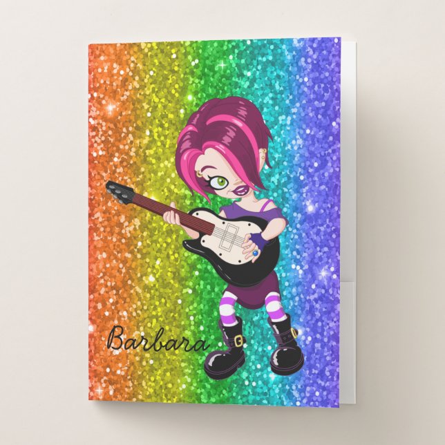 Rainbow Rocker  Pocket Folder (Front)