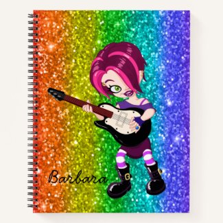 Rainbow Rocker Spiral Notebook