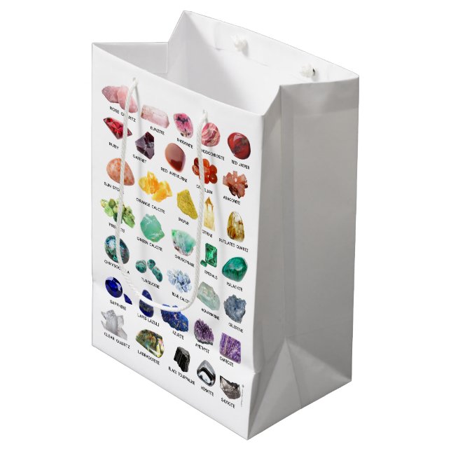 Rainbow Rocks Crystal Collection Gems Gift Bag (Front Angled)