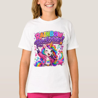 Rainbow Rockstar Unicorn T-Shirt