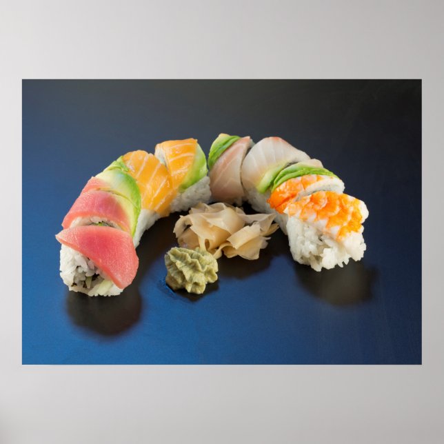 Rainbow Roll Sushi Poster (Front)