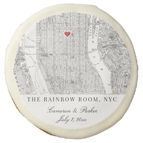 Rainbow Room NYC Manhattan Wedding Favor Sugar Cookie