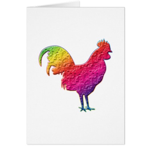 Rainbow rooster cards (Front)