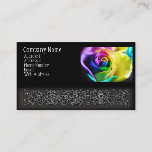 Rainbow Rose 11 Business Card