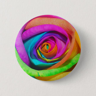 Rainbow Rose Button