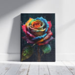 Rainbow Rose Canvas Print<br><div class="desc">The Rainbow Rose Canvas Print is fully customizable and unique to hang on home and office walls. Designed by Norman.R.</div>