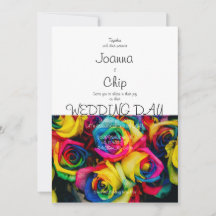 Rainbow Rose Invitation