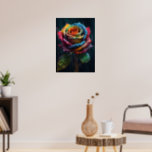 Rainbow Rose Poster<br><div class="desc">The Rainbow Rose Poster is fully customizable,  you can customize the poster by adding text,  and images. You can even add your own logo! No matter where you place in your home or office,  it will always look great. Designed by Norman Reutter.</div>