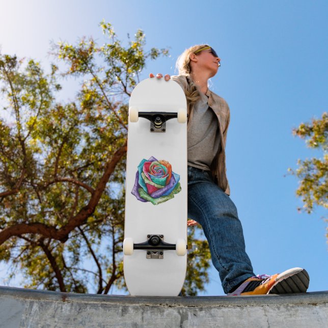 Rainbow Rose Skateboard (Outdoor 1)