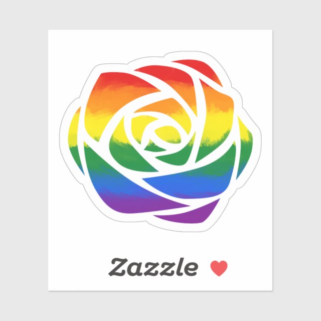 Rainbow Rose Sticker (Sheet)