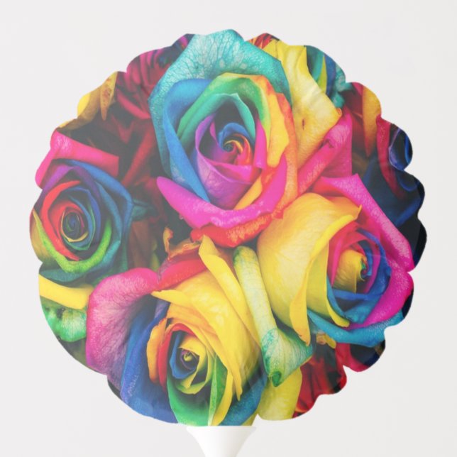 Rainbow Roses Bouquet Balloon (Back)