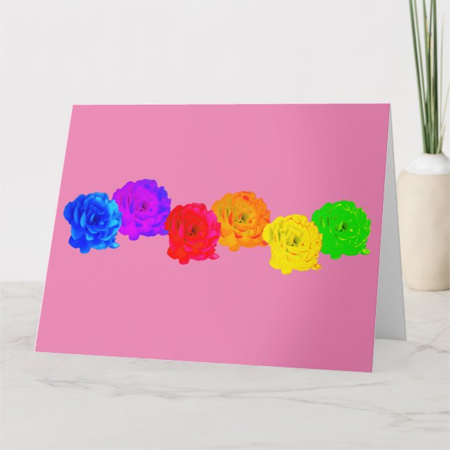 Rainbow Roses Card (Front)