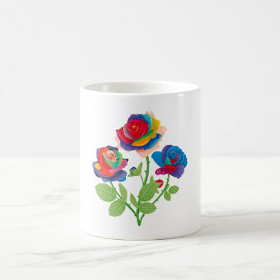 Rainbow Roses Coffee Mug