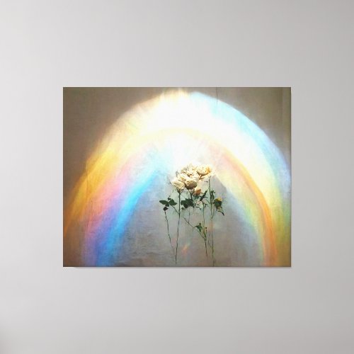 Rainbow Roses from Heaven By Lindsey Rose Putnam Canvas Print