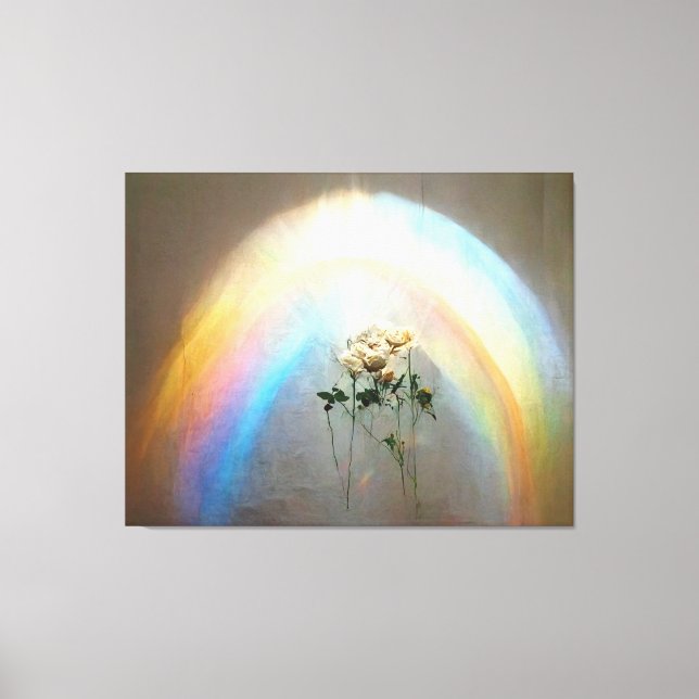 Rainbow Roses from Heaven By Lindsey Rose Putnam Canvas Print (Front)