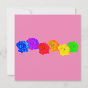 Rainbow Roses Holiday Card