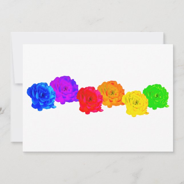 Rainbow Roses Invitation (Front)