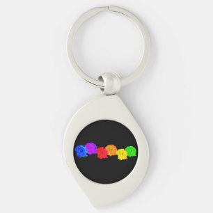 Rainbow Roses Keychain