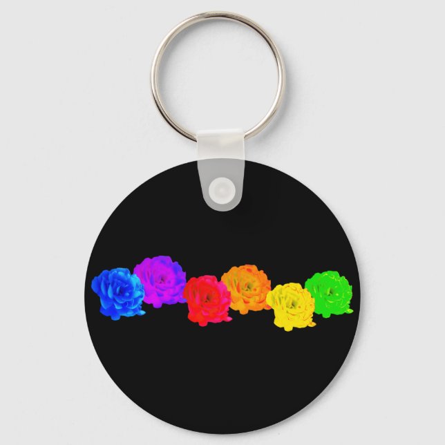 Rainbow Roses Keychain (Front)