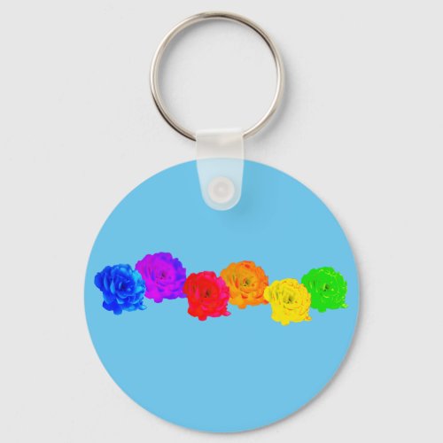 Rainbow Roses Keychain